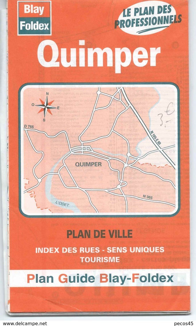 Plan-Guide BLAY-FOLDEX : QUIMPER - Cartes Topographiques
