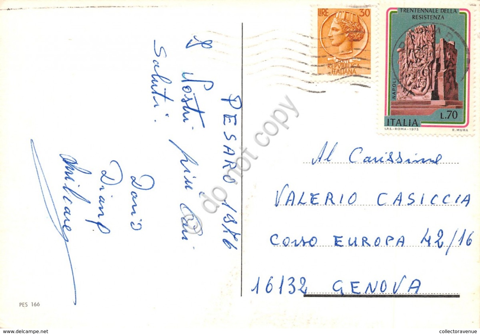 Cartolina Pesaro Vedute 1976 - Pesaro