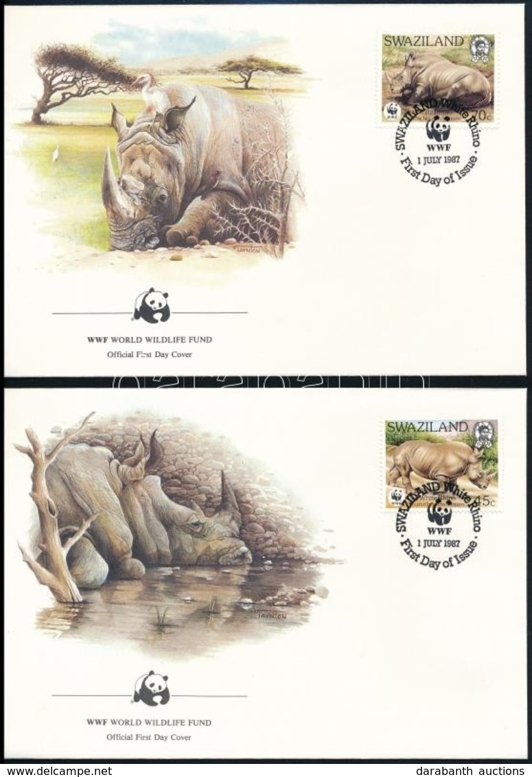 1987 WWF: Szélesszájú Orrszarvú Sor Mi 528-531 4 Db FDC-n - Autres & Non Classés