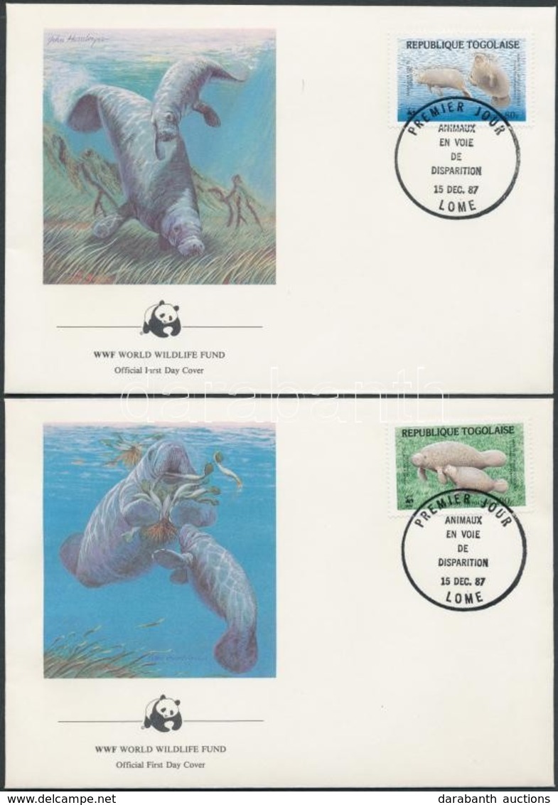 1987 WWF Afrikai Manátusz Sor 4 FDC-n Mi 2042-2045 - Autres & Non Classés