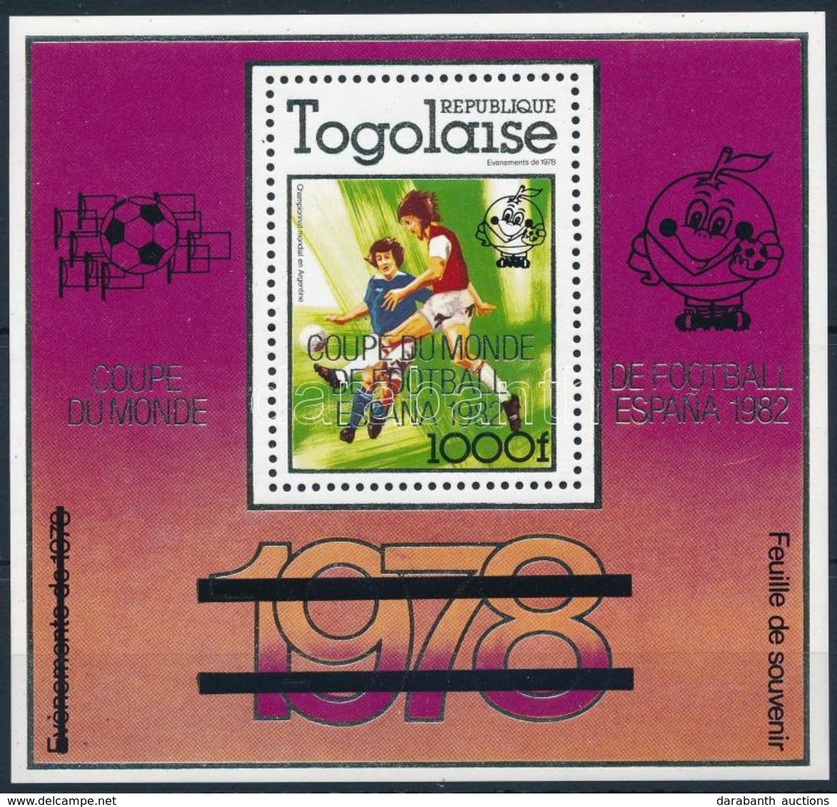 ** 1980 Labdarúgás Blokk Mi 167 A - Autres & Non Classés