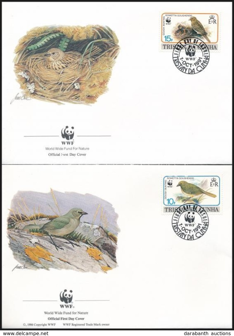 1991 WWF: Madár Sor 4 Db FDC-n Mi 513-516 - Sonstige & Ohne Zuordnung