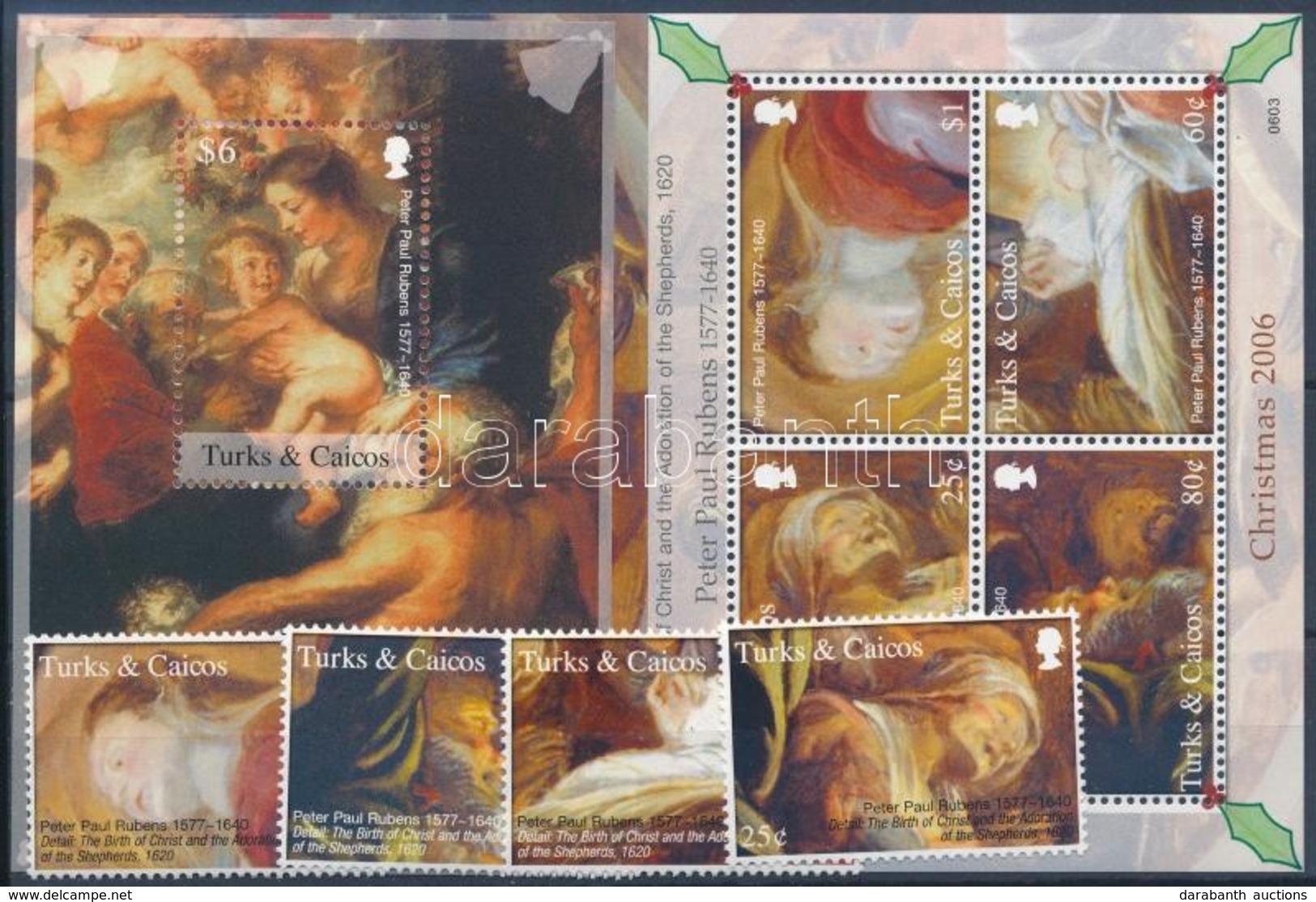 ** 2006 Karácsony: Rubens Festmények Sor + Kisív Mi 1824-1831 + Blokk Mi 232 - Autres & Non Classés
