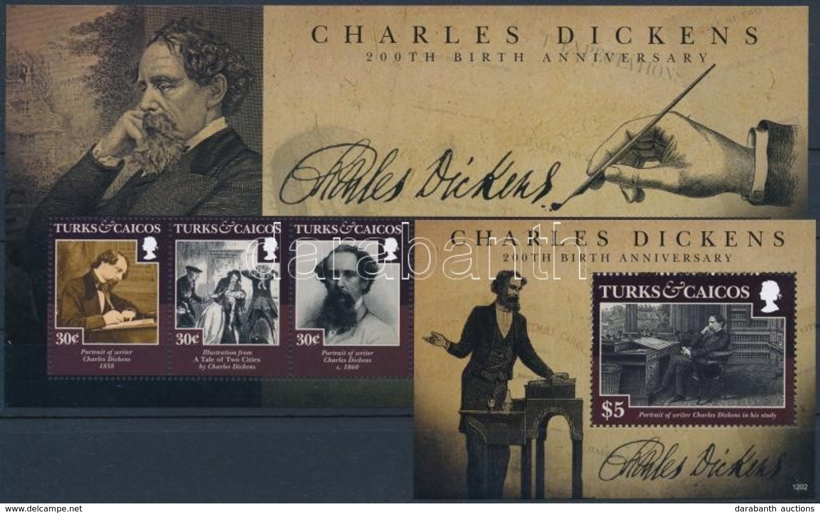 ** 2012 Charles Dickens Kisív Mi 1893 -1898 + Blokk Mi 241 - Autres & Non Classés