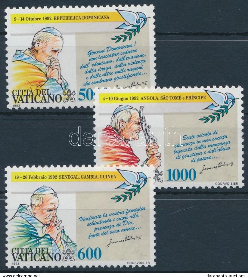 ** 1993 II. János Pál Pápa Sor, Pope John Paul II. Set Mi 1101-1103 - Autres & Non Classés