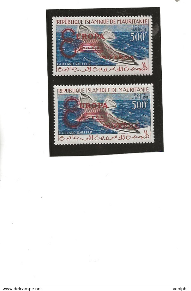 MAURITANIE -POSTE AERIENNE N° 20 E + N° 20 F -NEUF SANS CHARNIERE -ANNEE 1962 -COTE: 75 € - Unused Stamps