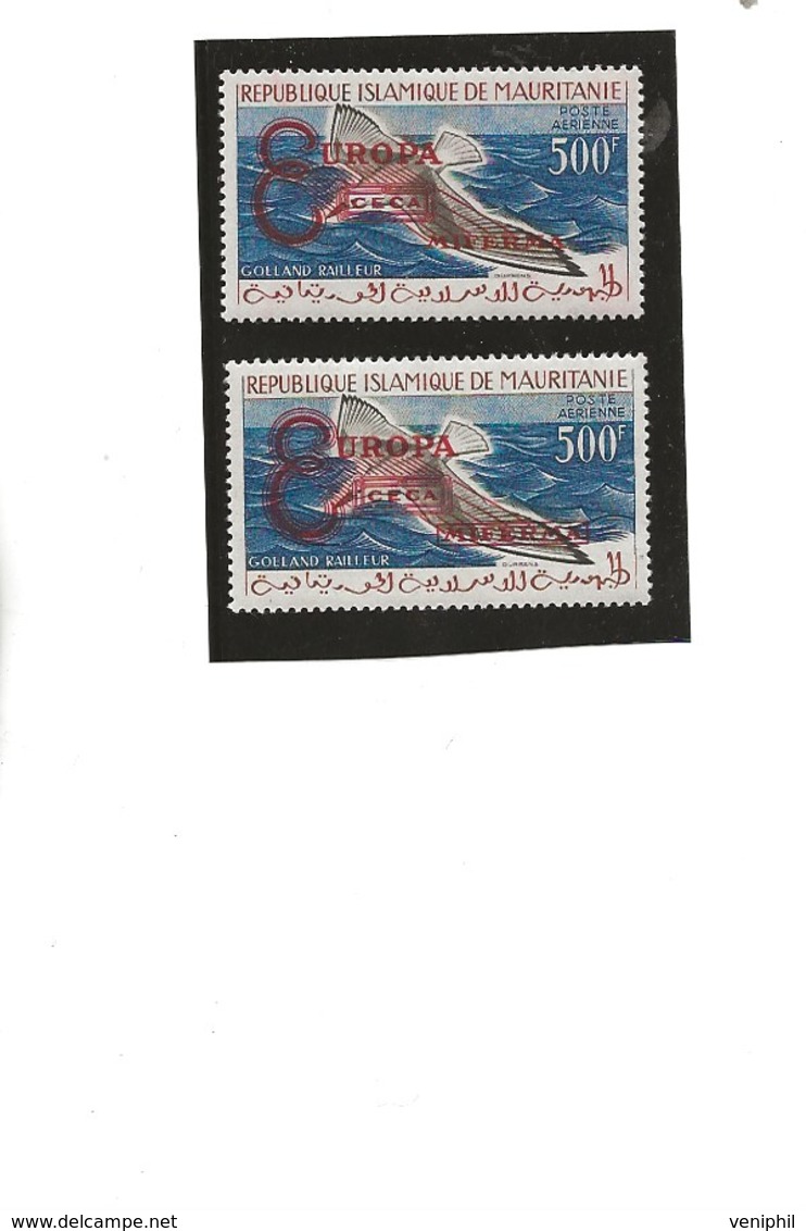 MAURITANIE -POSTE AERIENNE N° 20 E + N° 20 F -NEUF SANS CHARNIERE -ANNEE 1962 -COTE: 75 € - Nuovi