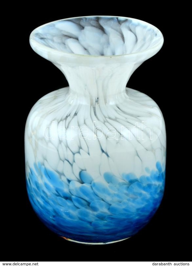 Anyagában Színezett üveg Váza, Kisebb Karcolásokkal, M: 12 Cm - Verre & Cristal