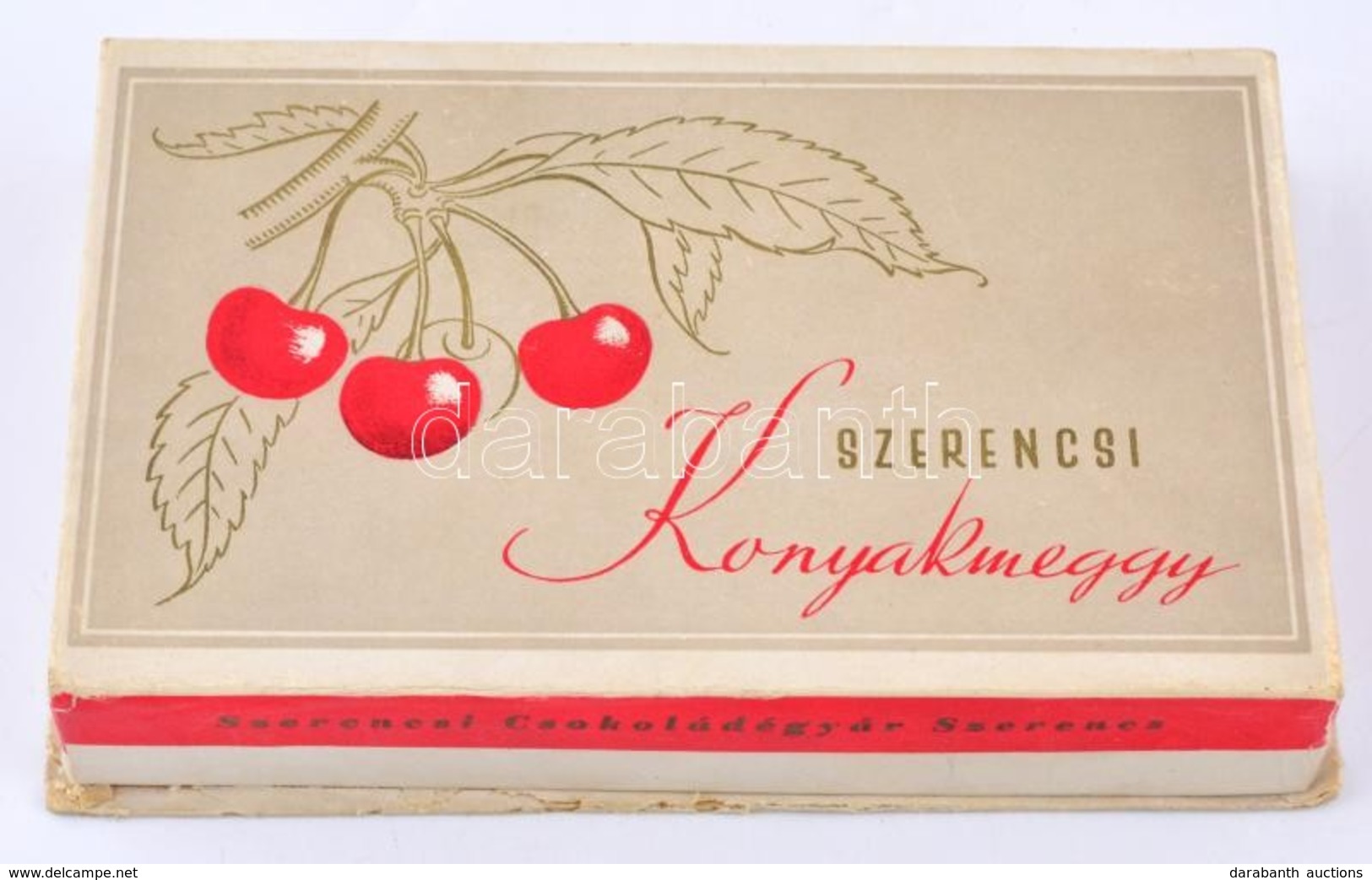 1966 "Szerencsi Konyakmeggy"-es Papírdoboz, 9x15x2,5 - Autres & Non Classés