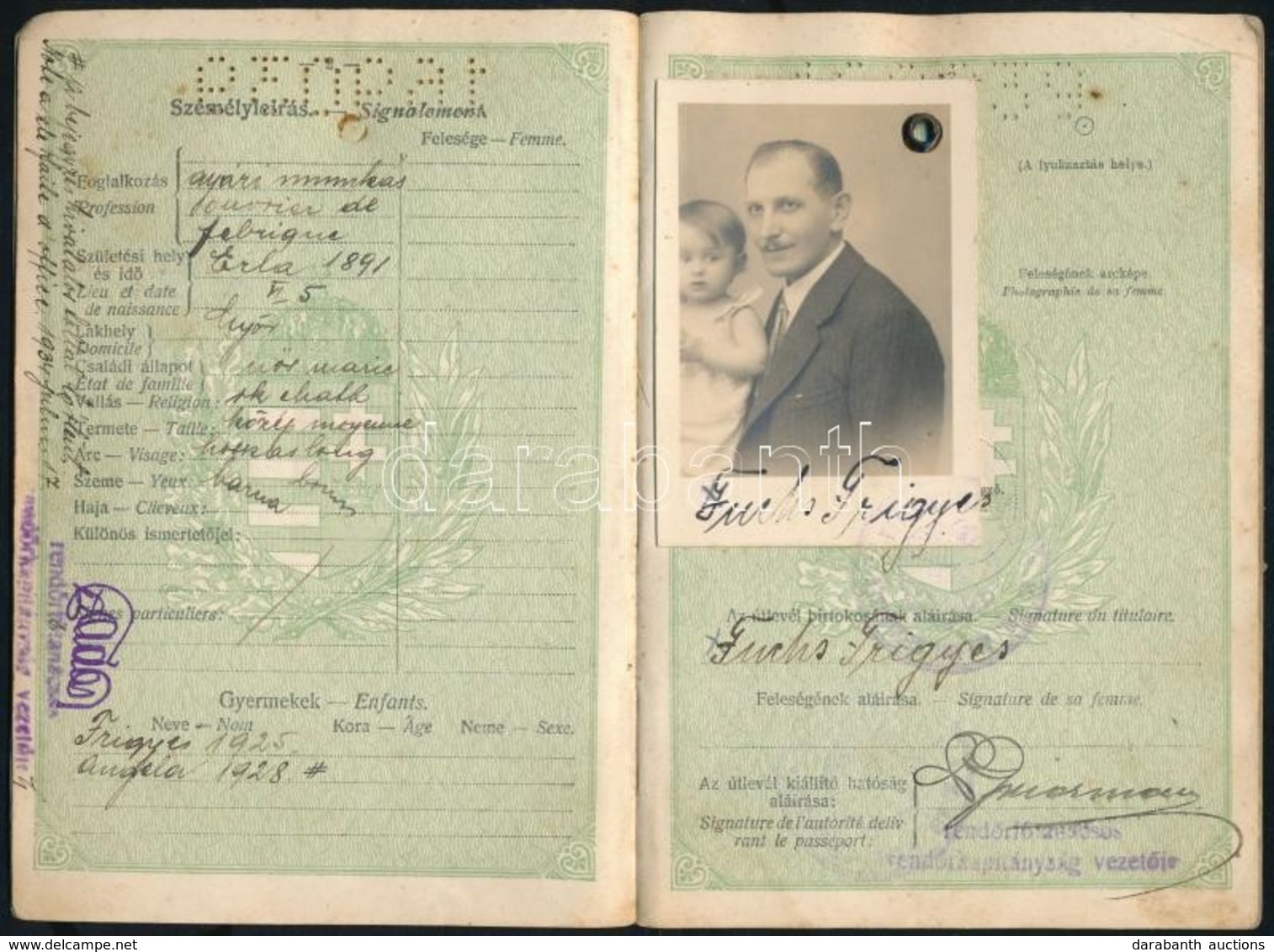 1931 Győr, Magyar Királyság által Kiállított Fényképes útlevél / Hungarian Passport - Non Classés