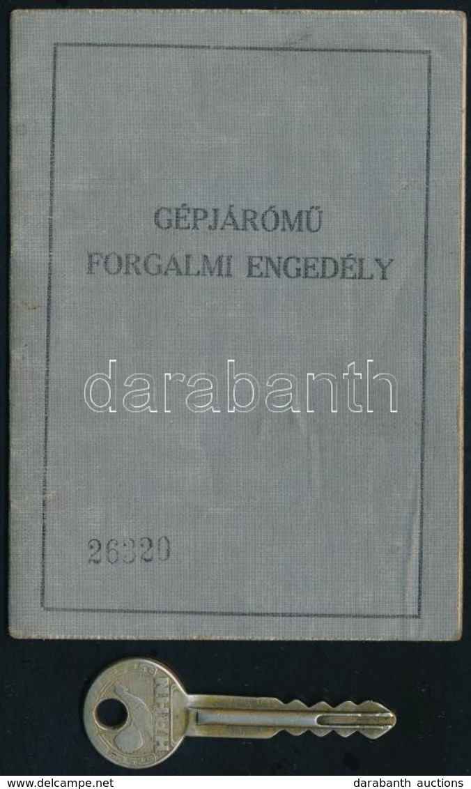 1939 Bp., Gépjármű Forgalmi Engedély + Kulcs - Non Classés