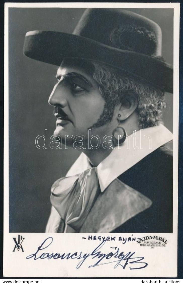 Losonczy György (1905-1972) Operaénekes Dedikált Fotólapja - Sonstige & Ohne Zuordnung