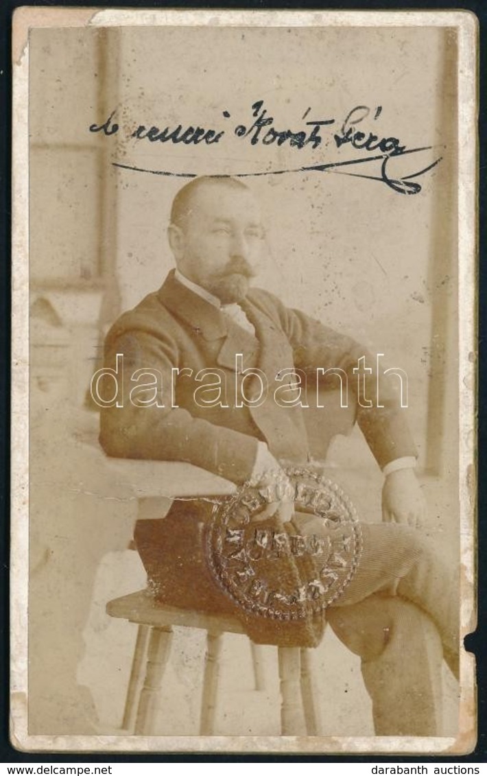 Cca 1900 Berencei Kováts Géza, Keményhátú Fotó Schrecker Pesti Máterméből, 10,5×6 Cm - Autres & Non Classés