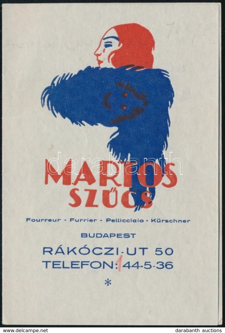 Martos Szűcs Budapest Rákóczi út 50. Reklámja - Publicités