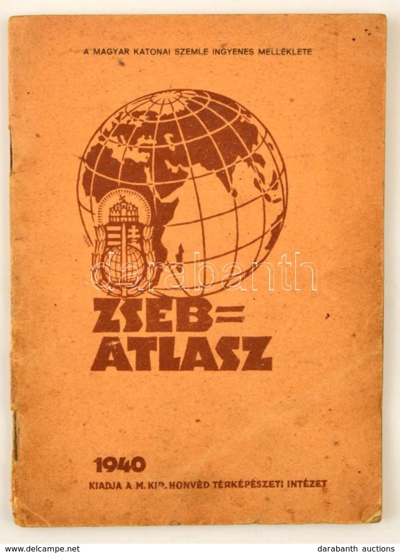 1940 Zsebatlasz. Bp., 1940, M. Kir. Honvéd Térképészeti Intézet. Kiadói Papírkötés. - Autres & Non Classés