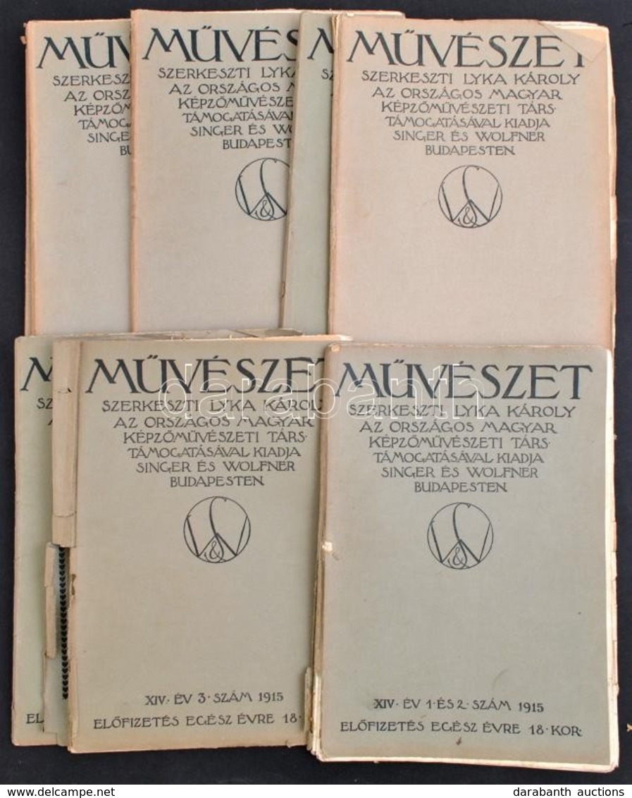 1915 A Művészet 14. évf. 1-10. Lapszáma, Számos érdekes írással - Non Classés