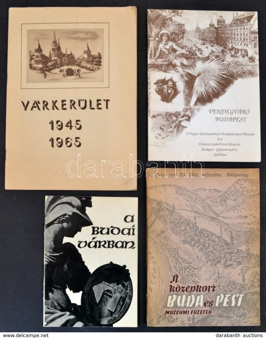 4 Db Budapesttel Kapcsolatos Kiadvány: A Budai Várban. Bp., 1968, Tudományos Ismeretterjesztő Társulat. Enyhén Kopott Bo - Non Classés