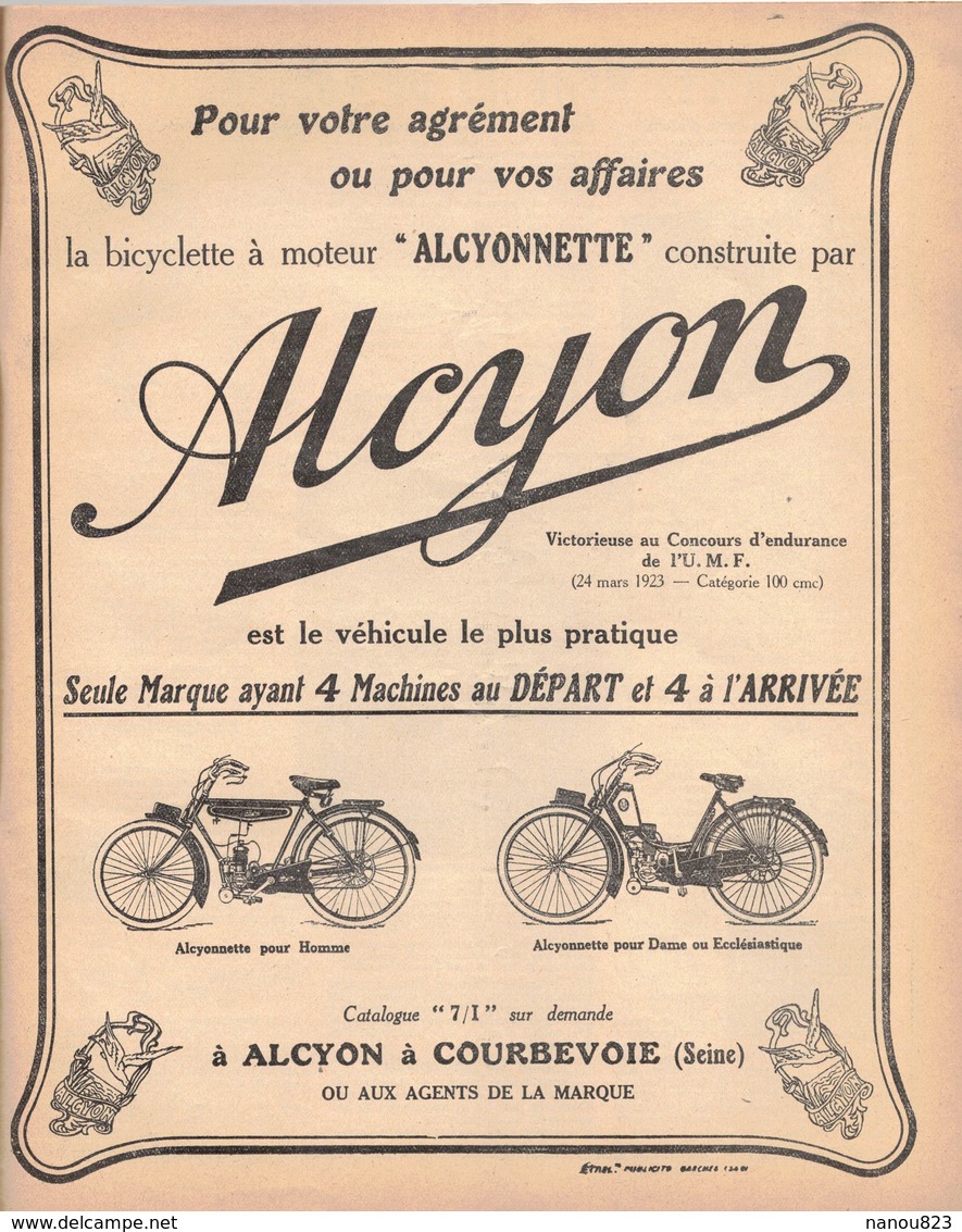 LA REVUE DU TOURING CLUB DE FRANCE 346 1923 PAÏOLIVE MARCADAU YPORT LACQUEHAY BERLIET 12HP CHATEAUBRIAND VALLEE LOUPS