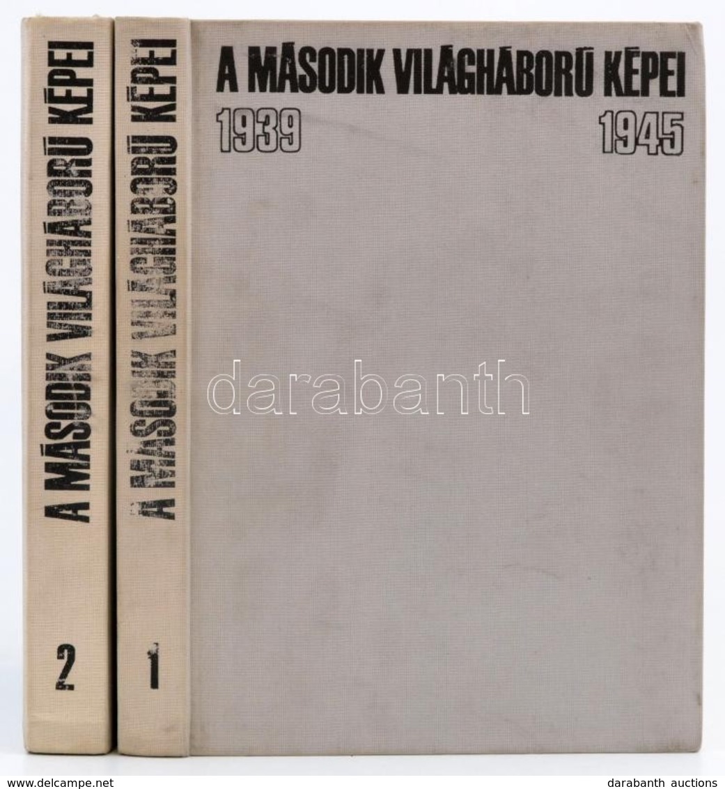 Ölvedi Ignác - Száva Péter: A Második Világháború Képei I-II. Bp., 1975, Európa. 2., átdolgozott Kiadás. Vászonkötésben, - Non Classés