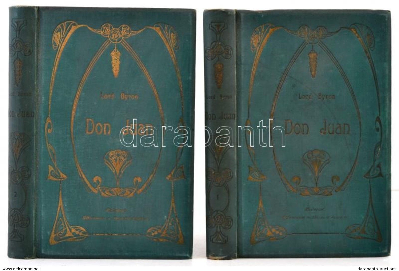 Byron, [George]: Don Juan. 1-2. Köt. Bp., é. N., Athenaeum. Díszes, Kissé Kopott Vászonkötésben. - Non Classés