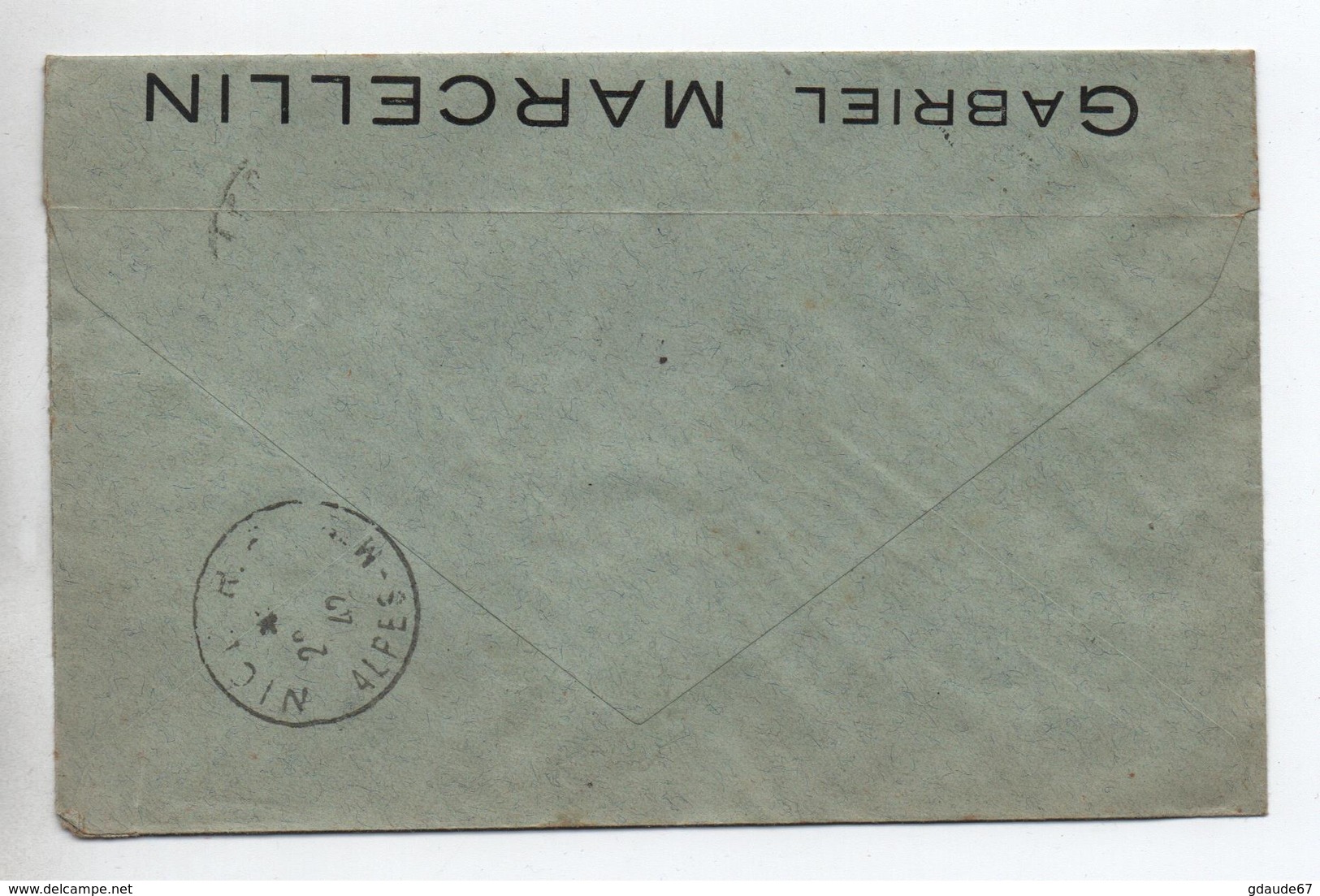 1942 - ENVELOPPE COMMERCIALE GARAGISTE De BOU SAADA (ALGERIE) Pour NICE -> TAXE - Covers & Documents