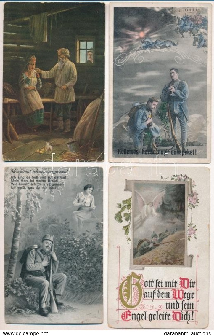 **, * 6 Db RÉGI Katonai Motívum Képeslap, Vegyes Minőség / 6 Pre-1945 Military Motive Postcards, Mixed Quality - Non Classés