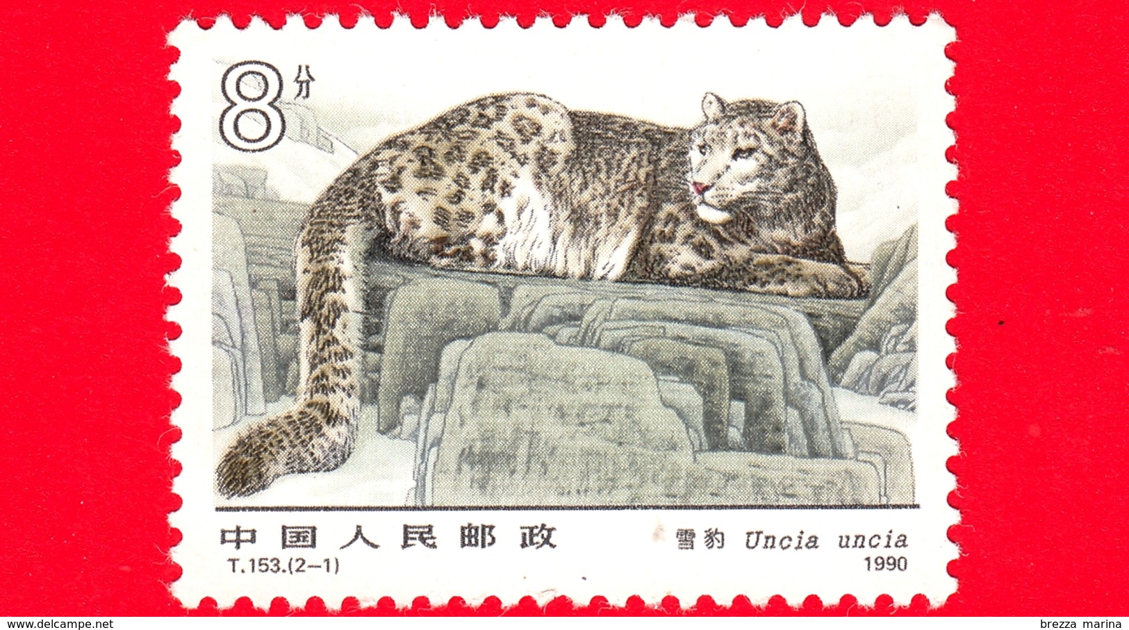 Nuovo - CINA - 1990 - Leopardo Delle Nevi - Snow Leopard (Panthera Uncia) - 8 - Ungebraucht