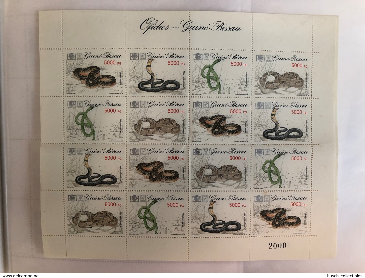 Guiné-Bissau Guinea Guinée 1994 Mi. 1211-1214 Serpents Snakes Schlangen Reptiles Reptilien MNH** - Schlangen