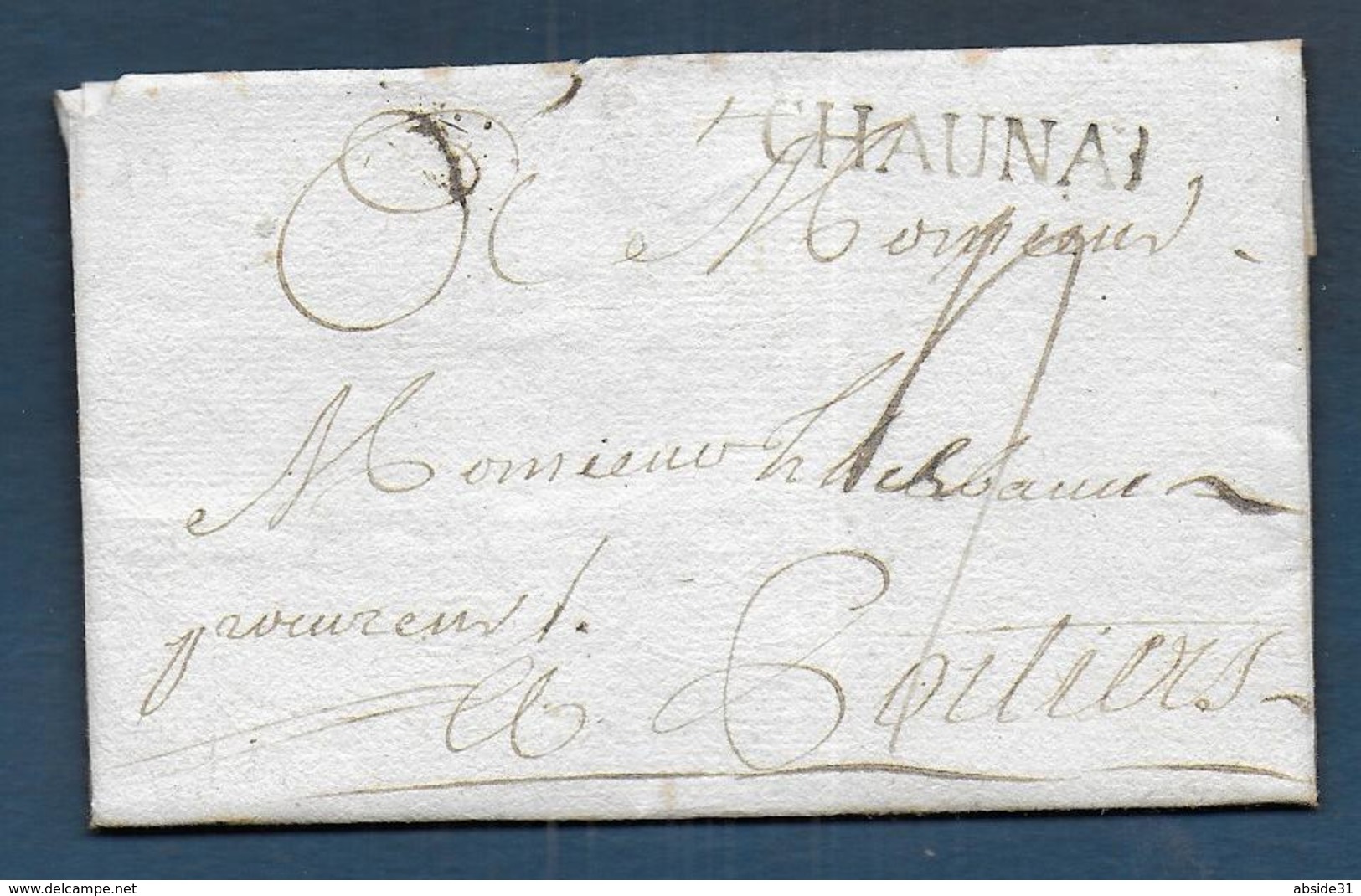 Vienne - CHAUNAI  Sur Lettre De 1762 - 1701-1800: Précurseurs XVIII