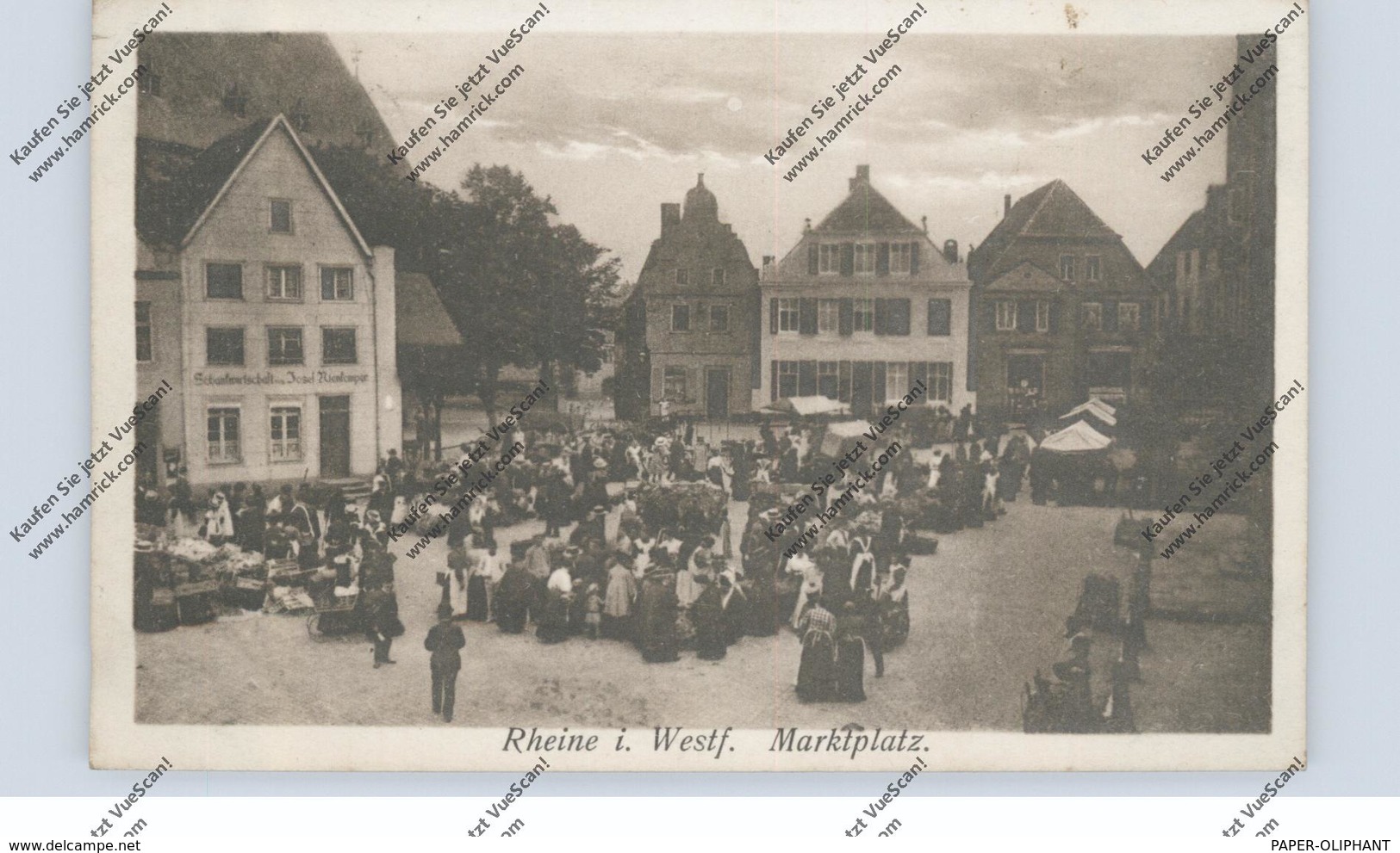 4440 RHEINE, Marktplatz, 1924, Belebte Szene - Rheine