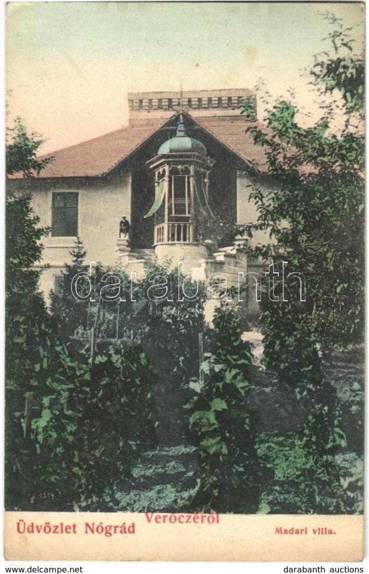 T2/T3 1907 Verőce, Nógrádverőce; Madari Villa. Wawrik Géza Kiadása (EK) - Non Classés