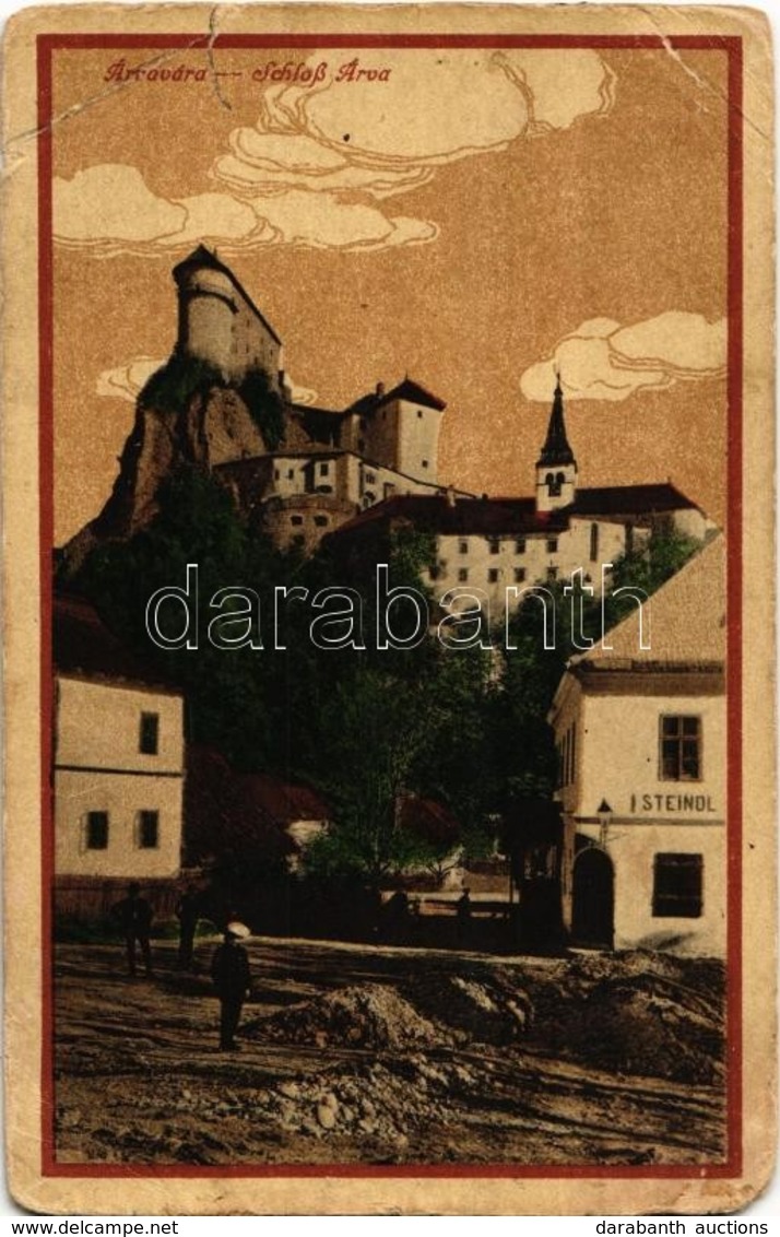 T3/T4 1919 Árvaváralja, Oravsky Podzámok; Árva Vára, Steindl üzlete. Feitzinger Ede No. 247. / Oravsky Hrad / Castle, Sh - Non Classés