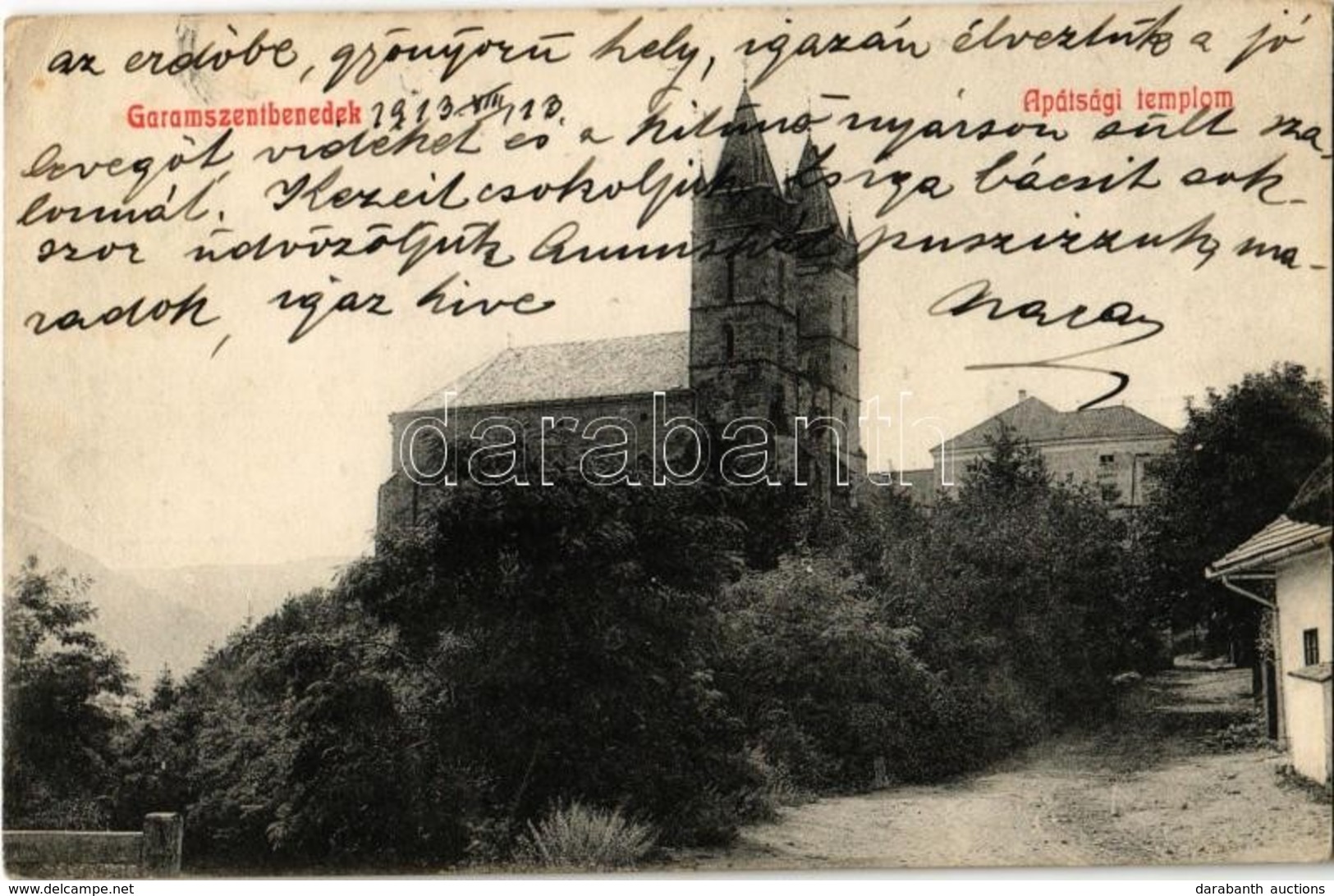 T2/T3 1913 Garamszentbenedek, Hronsky Benadik, Sankt Benedikt; Bencés Apátsági Templom és Kolostor / Benedictine Abbey C - Non Classés