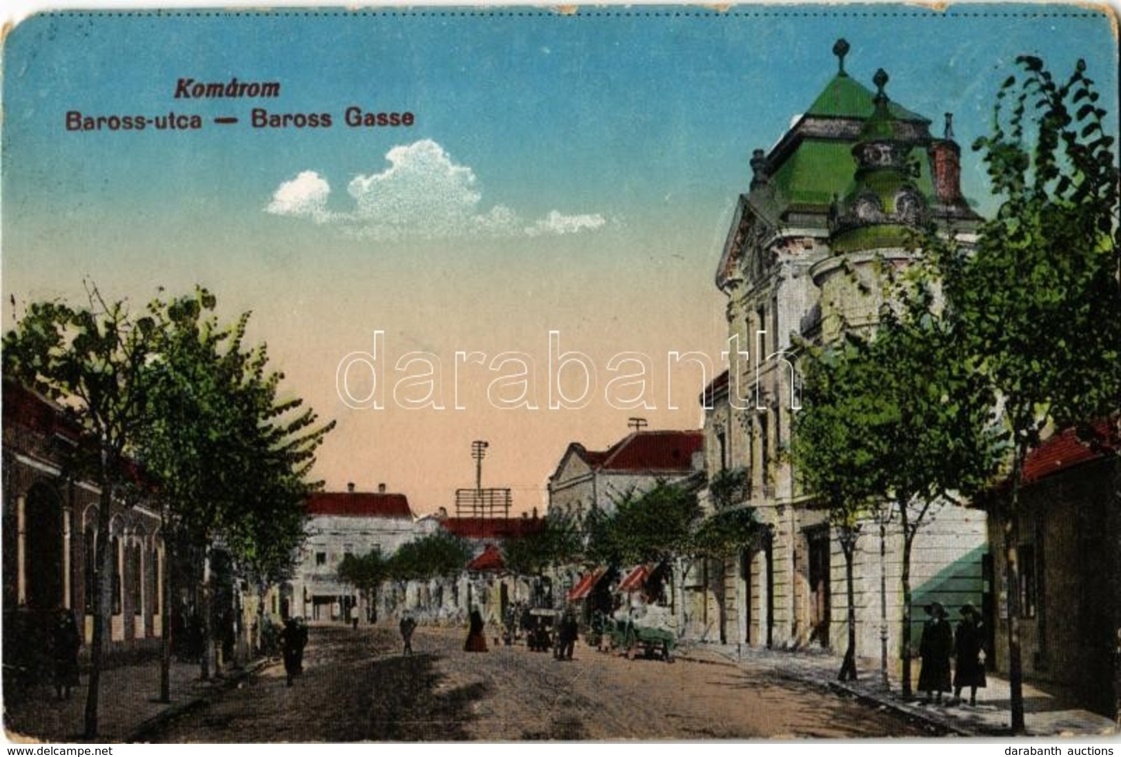 T4 1918 Komárom, Komárno; Baross Utca / Baross Gasse / Street View (EM) - Non Classés