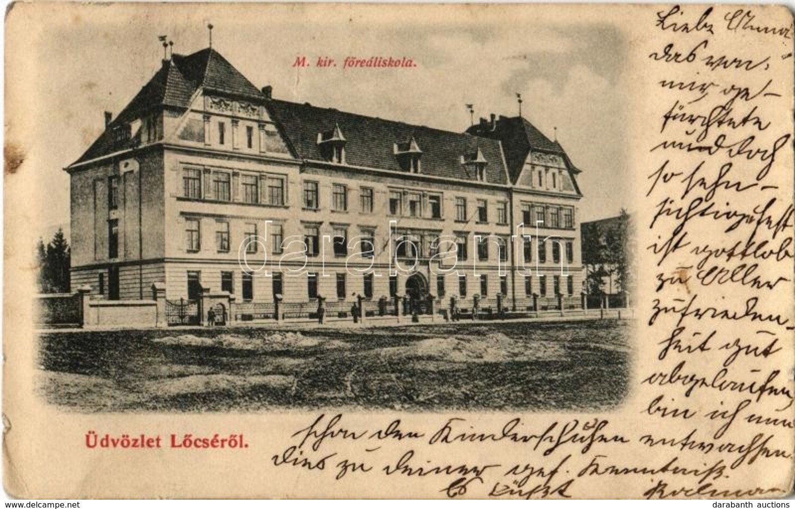 * T2/T3 1899 Lőcse, Levoca; M. Kir. Főreáliskola / High School (kis Szakadás / Small Tear) - Non Classés