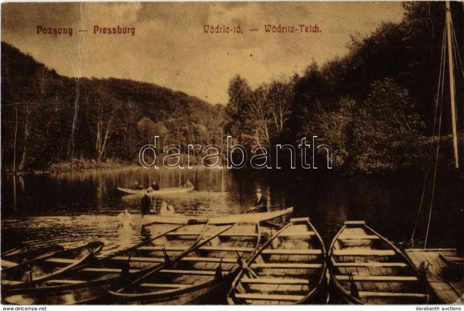 * T3 1911 Pozsony, Pressburg, Bratislava; Vödric Tó, Csónakok / Wödritz Teich / Vydrica Lake, Boats (Rb) - Non Classés