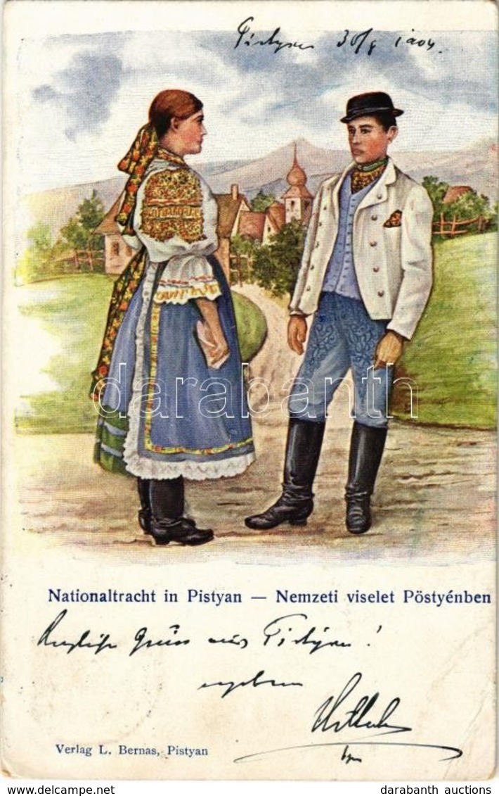 T2/T3 1904 Pöstyén, Piestany; Nemzeti Viselet. L. Bernas / Nationaltracht / Folklore (EK) - Non Classés