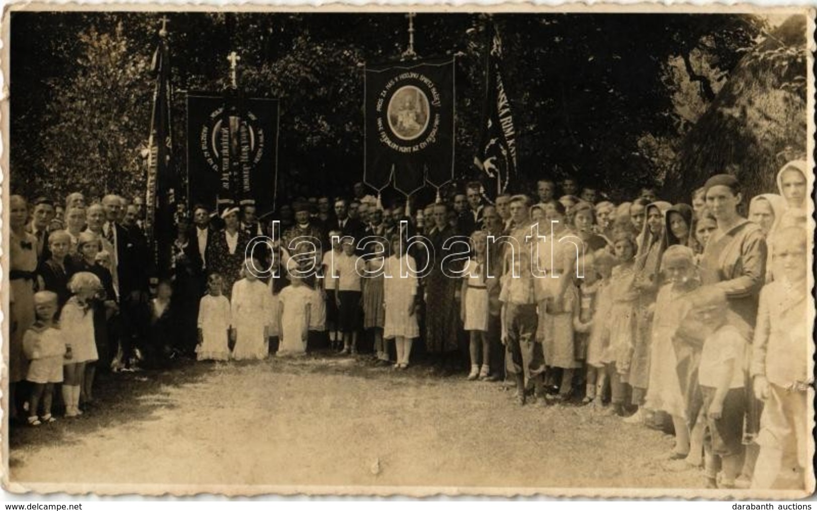 * T2/T3 1937 Sajóháza, Nadabula (Rozsnyó, Roznava); Római Katolikus Gyülekezet / Roman Catholic Congregation. Photo (kis - Non Classés