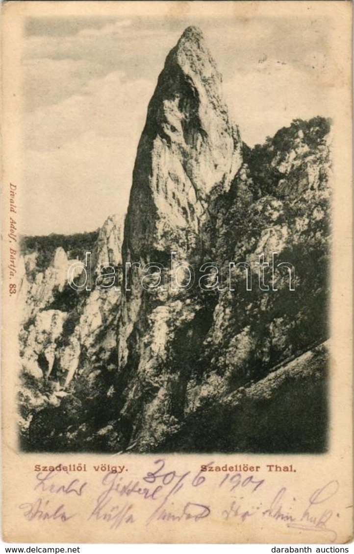 T2/T3 1901 Szádelő, Zádiel; Szádelői-völgy, / Zádielská Dolina / Szadellöer Tal / Valley (EK) - Non Classés