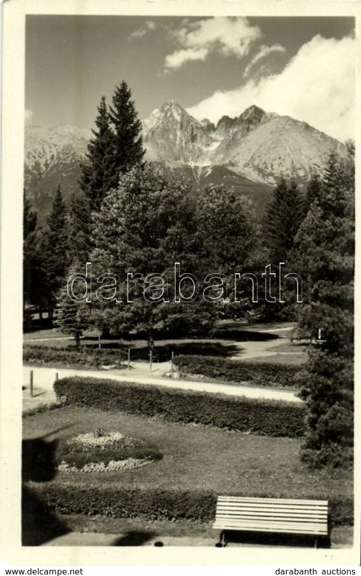 * T2 Tátralomnic, Tatranská Lomnica (Tátra, Magas Tátra, Vysoké Tatry); Park V Pozadi Lomnicky A Kezmarsky Stit / Park,  - Non Classés