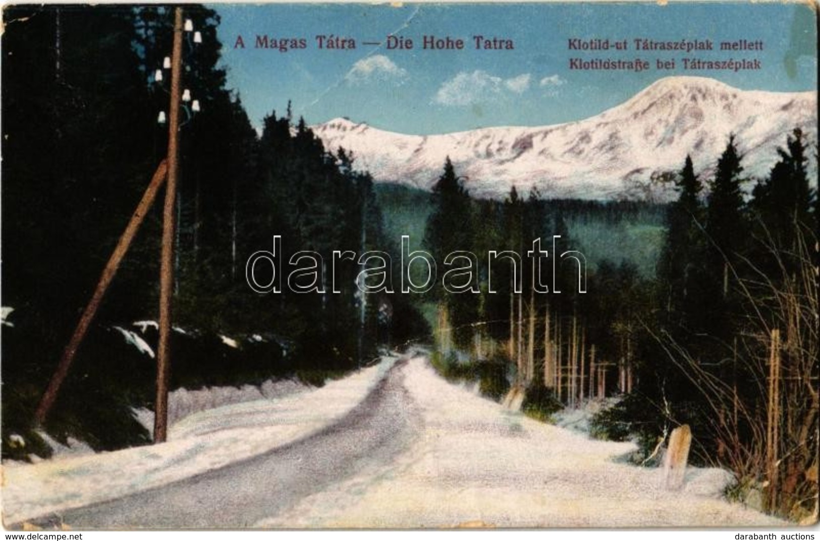 T3 1918 Tátraszéplak, Tatranska Polianka, Westerheim (Magas-Tátra, Vysoké Tatry); Klotild út Tátraszéplak Mellett Télen  - Non Classés