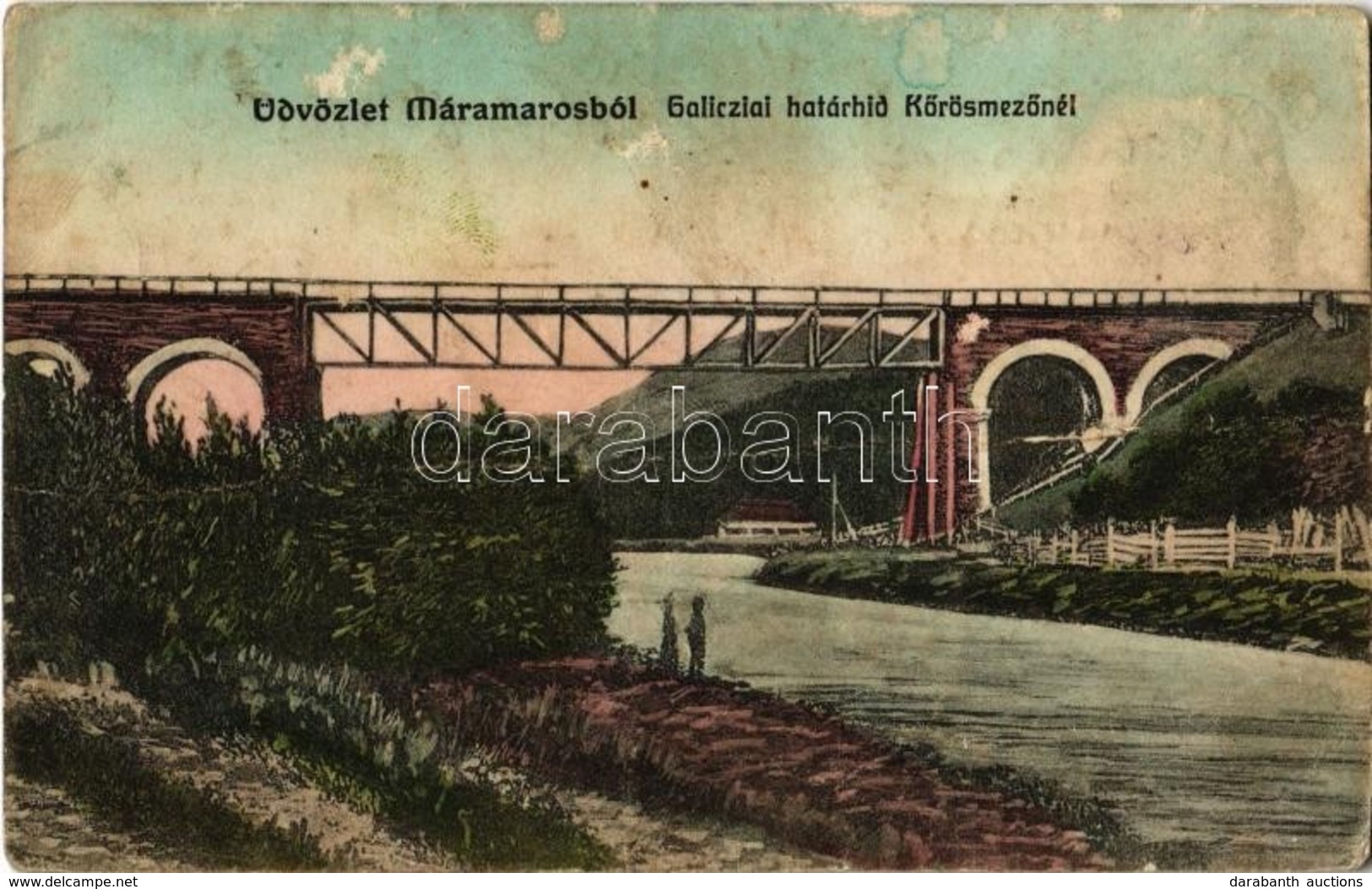 T3/T4 Kőrösmező, Körösmező, Jaszinya, Jasina, Yasinia (Máramaros); Galicziai Határhíd / Galicia Border Bridge (fa) - Non Classés