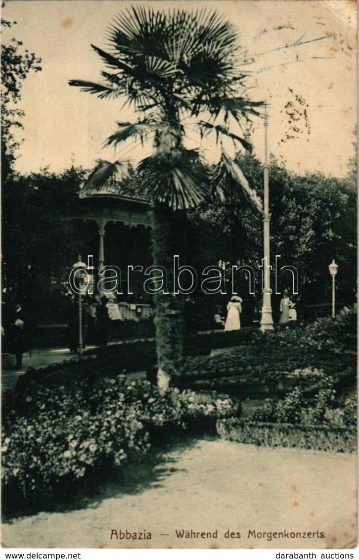 T2/T3 1906 Abbazia, Opatija; Während Des Morgenkonzerts / During The Morning Concert (EK) - Non Classés