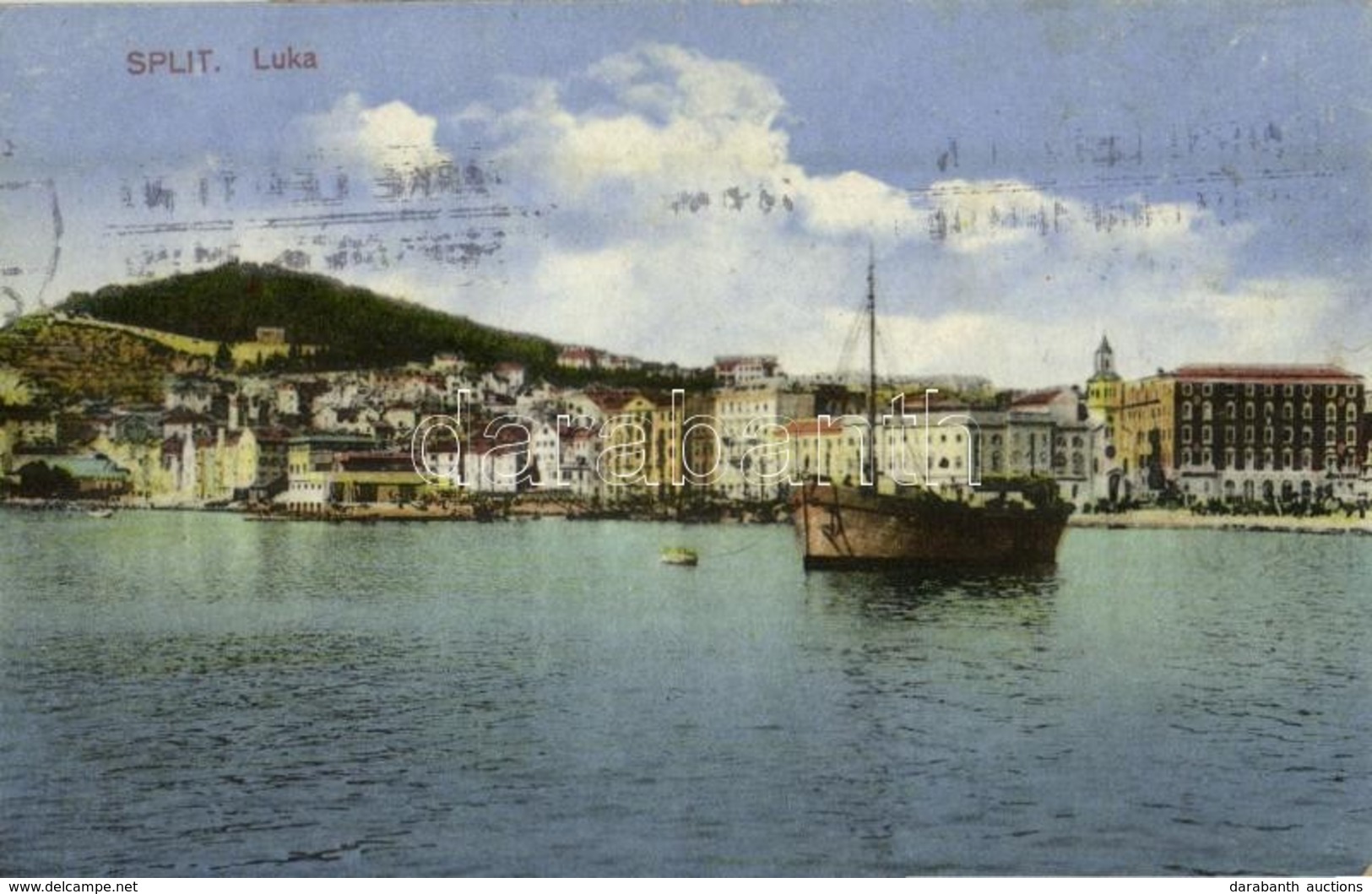 * T2 1944 Split, Luka / Harbour, Ship - Non Classés