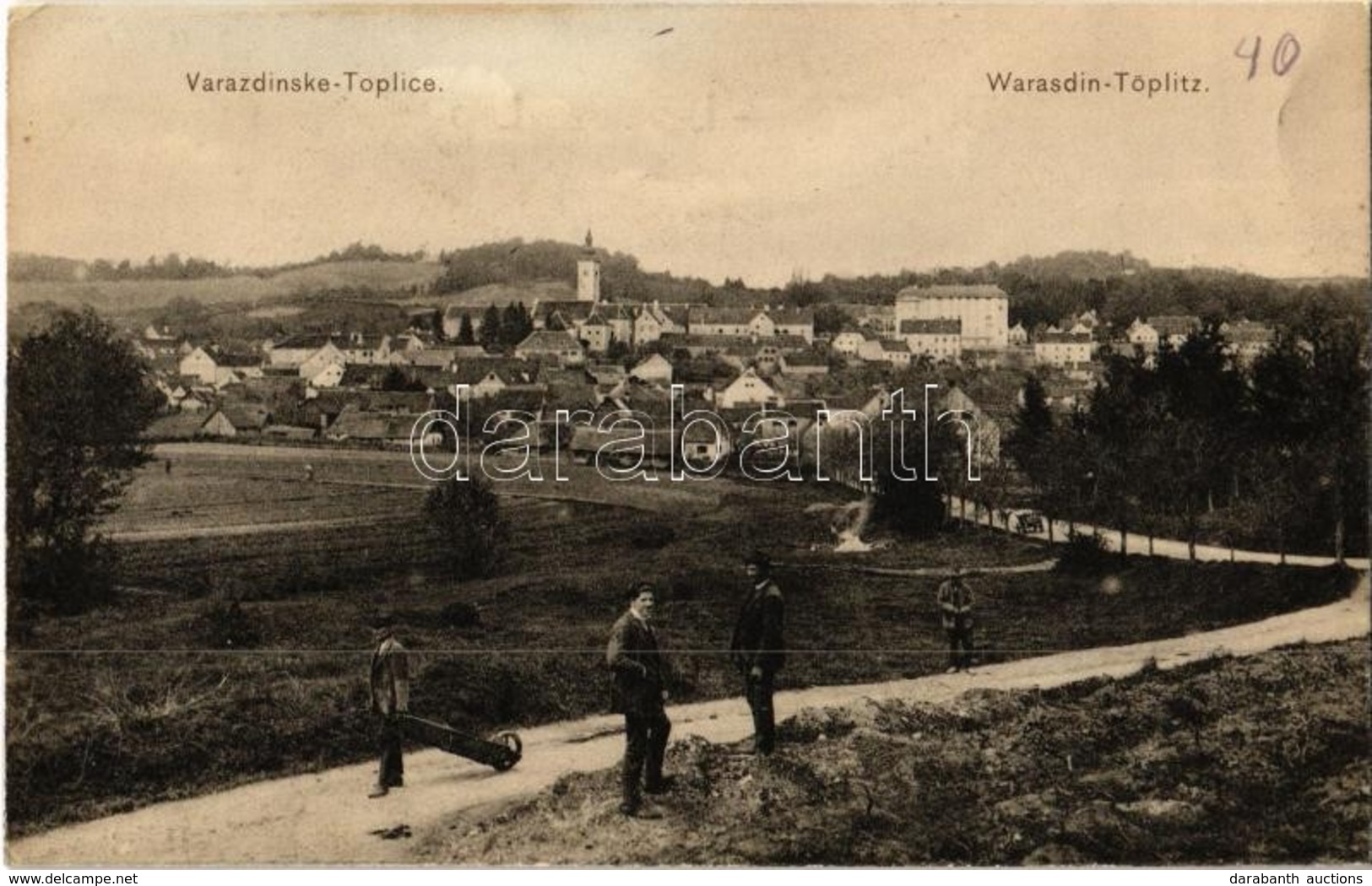 ** T2 Varasdfürdő, Warasdin-Töplitz, Varazdinske Toplice; Talicska. Ferd. Rosenberg / Wheelbarrow - Non Classés