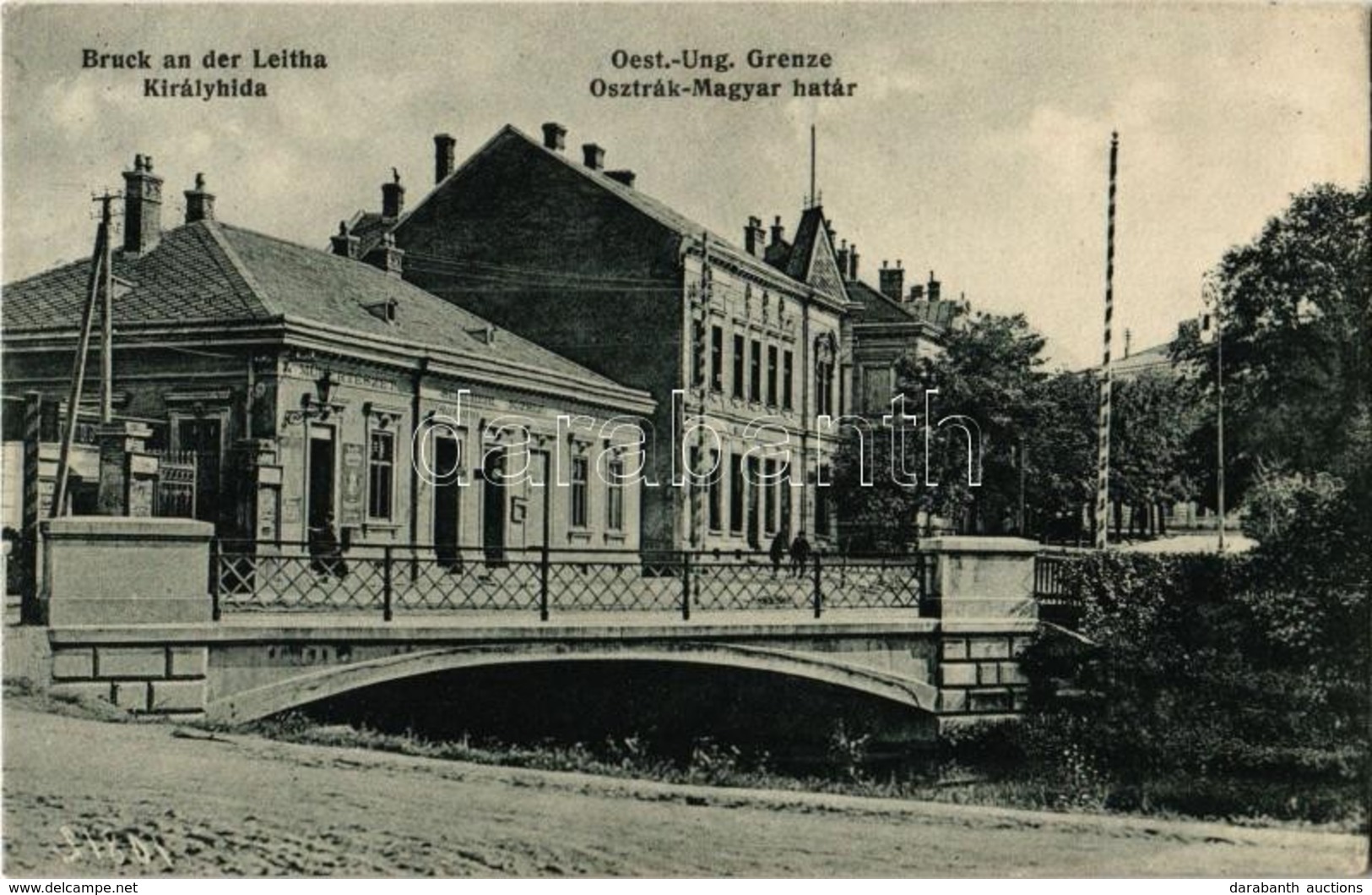 T2 1916 Királyhida, Bruckújfalu, Bruck-Újfalu, Bruckneudorf; Osztrák-magyar Határ, Schöberl József Műkertészete, Palla I - Non Classés