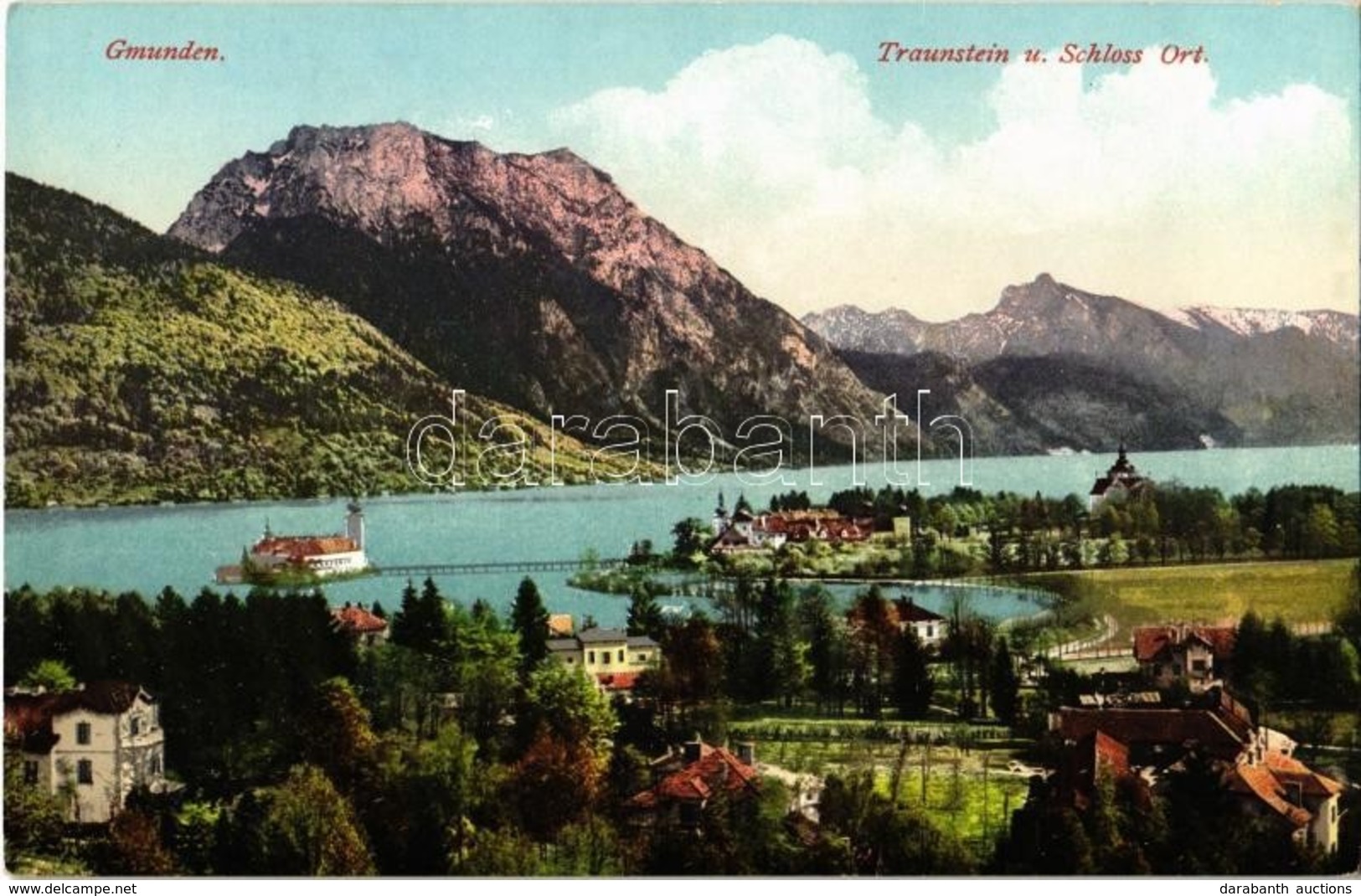 * T1 1911 Gmunden, Traunstein U. Schloss Ort / Mountain, Castle, Lake - Non Classés