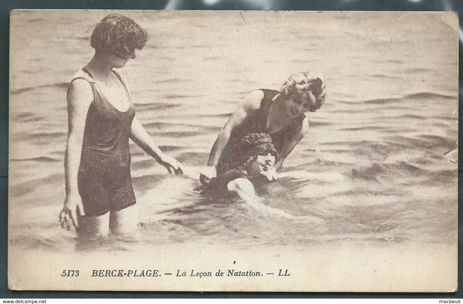 N° 5172  -  Berck-plage - La Leçon De Natation -   Maca 1001 - Berck