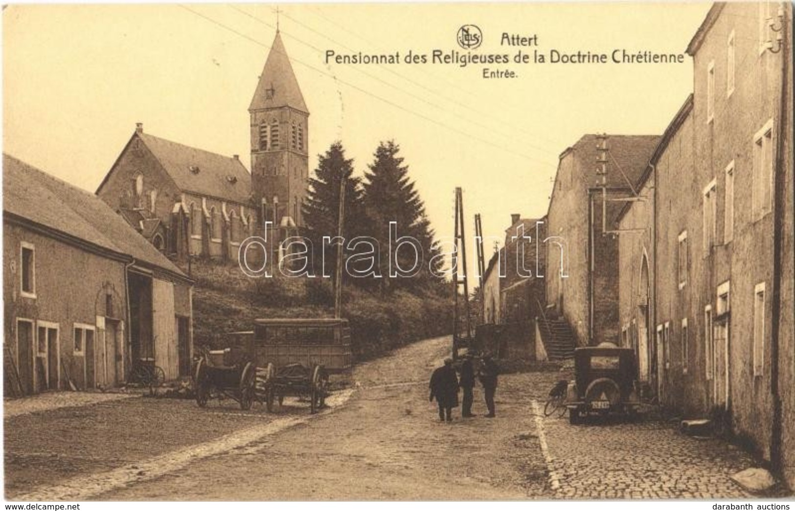 T2/T3 1937 Attert, Pensionnat Des Religieuses De La Doctrine Chrétienne, Entrée / Boarding School Of The Sisters Of Chri - Non Classés