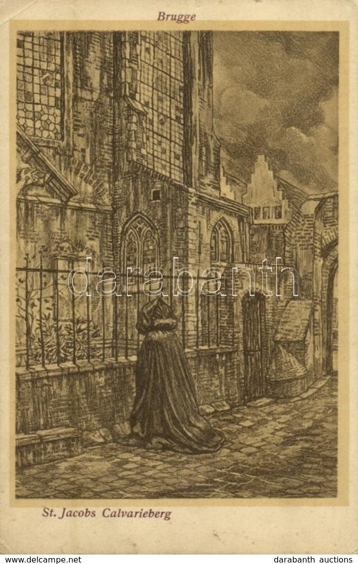 T2/T3 1913 Bruges, Brugge; St. Jacobs Calvarieberg / Church, Art Postcard (EK) - Non Classés